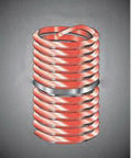 Heavy Duty Helical Threaded Inserts With Screw Locking Coils For 1-8 Unc Threads, 1.5 Inch Length, 304 Stainless Steel - Detailed view of insert coils.
