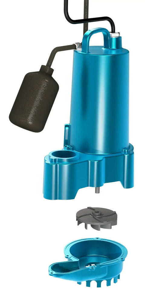 Heavy Duty Submersible Sump Pump to Kick Basement Flooding To The Curb with float switch and motor housing.