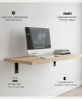 Heavy Duty Triangular Wall Bracket For Floating Desks And Shelves In Black Or White Finish Built With Q235 Steel For Rock Solid Support