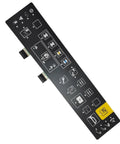 Top Shelf Platform Switch Membrane Decal Rock Solid for Telescopic Boom Lifts with control icons on a black panel.