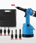 Heavy Duty Pneumatic Air Rivet Gun Pulling No Sweat One Click Auto Tension Lock Built Tough For Upholstery And Carpentry Sessions with accessories