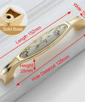 Antique ceramic handle, zinc alloy, length 152mm, width 15mm, for upgrade your cabinets fast with vintage makeover.