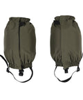 Adjustable Nylon Snow Gaiters for Men and Women, Waterproof Breathable Leg Covers, green nylon material, side view