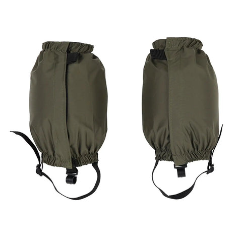 Adjustable Nylon Snow Gaiters For Men And Women, Waterproof Breathable Leg Covers, shown in army green color