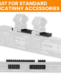PUKESI 12-piece T-nut and screw replacement set for Picatinny rail mounting, black metal hardware
