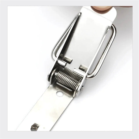 Rock Solid Stainless Steel Tool Box Latch Lock Heavy Duty Door Catch Industrial Cabinet Hardware With Slick Flat Button Design Built Tough As Nails For Daily Shop Use And Secure Gear Storage