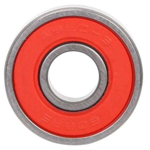 8 Pack 608 Skateboard And Scooter Bearings With Red Cover ABEC 9 Heavy Duty Iron Construction For Ultra Smooth Operation And Long Lasting Durability On Decks And Ramps, single red 608 bearing