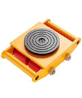 Heavy Duty Machinery Mover Skate Dolly With Four Silent Rolling PU Wheels Delivers A Rock Solid Twelve Ton Capacity for equipment moves.