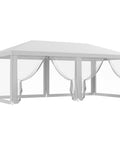 10x20 Outdoor Party Tent With Removable Sidewalls, White Wedding Canopy And Gazebo For Events, Parties, BBQs, Fairs, Easy Set Up In Minutes