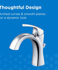 Vaughn Single Handle Lavatory Faucet Chrome Finish With All Metal Body Water Saving 1.2 GPM Flow Durable Bathroom Sink Fixture