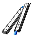 Heavy Duty Locking Drawer Slides Pair With Full Extension Ball Bearing Side Mount Rails, 53mm Wide, Supports Up To 120kg