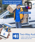 Image shows a man using No Brainer 16 Channel 12MP NVR Security System With 4K Full Time Color Night Vision Cameras and two-way audio.