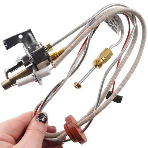 Natural Gas Water Heater Pilot Assembly Replacement Kit With Pilot Tube, Thermocouple, Igniter And Hardware For Quick Install