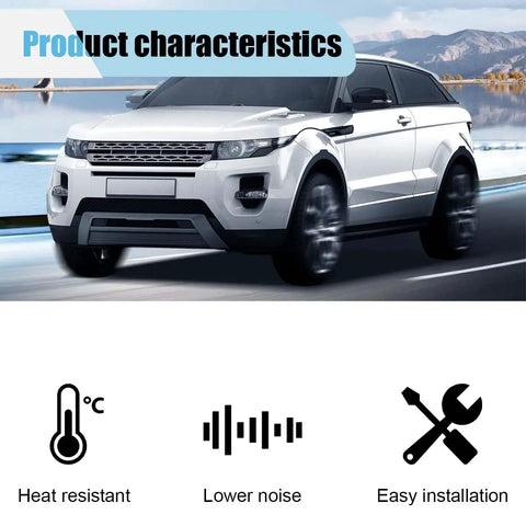 Top Shelf Universal Fan Mounting Kit Featuring Push Through Radiator Cooling Fan Straps And Heavy Duty Installation Bolts Clips Springs Foam Pads For Every Rig displayed with vehicle characteristics icons.