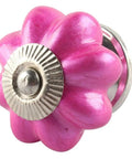 Solid Ceramic Pink Drawer Knob featuring slick rounded corners, 1.75 inch size, decorative design for kitchen cabinet hardware upgrade.