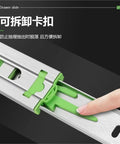 Beefed Up Drawer Slide Rail Kit With Damping And Hydraulic Three Section Wardrobe Cabinet Door Track Two Pieces shown with green cushion