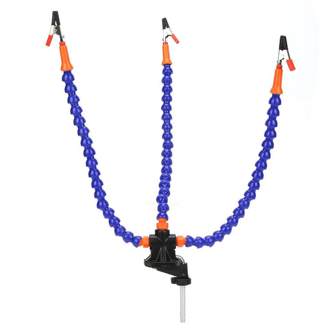 Flexible Helping Hand Soldering Tool Set With Adjustable Arms And Aluminum Base For Stable PCB Assembly Jewelry Making And DIY Crafts