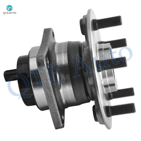 Close-up of Four Pack Front Wheel Bearing And Rear Wheel Hub Bearing Assemblies Replacement Kit For Toyota Corolla 2009 Through 2018 Fwd Fits Toyota Matrix 2009 Through 2014 And Pontiac Vibe 2009 Through 2010 OEM Grade, showcasing detailed components and machined finish.