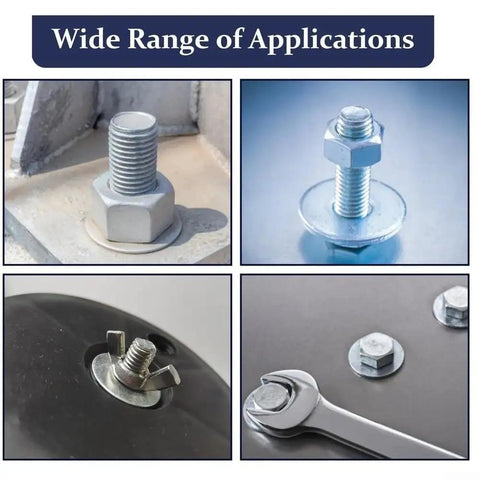 304 Stainless Steel Flat Washer Kit 290 Pc Assorted Set 15 Sizes From M3 To M8 Rustproof For Indoor Outdoor Projects General Fastening And Assembly For Home And Workshop on bolts