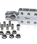 Pro Level Heavy Duty Rock Solid Battery Terminal Clamps Pair 12 Way Power Distribution Block for 8 Awg to 4/0 XL Cable with hardware set.