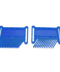 Adjustable Featherboard For Heavy Duty Woodworking Safety Clamp Delivers Sweet Cuts And Rock Solid Grip On Router Table Or Table Saw Straight Up Workshop Beast In Classic Blue showing two blue plastic combs