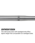 Swedged Aluminum Panhard Radius Rod Tube 3/8-24 Adjustable, 10 Inch Length,.750 OD 6061-T6 Natural Finish For Shifter Steering And Chassis Linkage Beefed Up Precision Ride, swaged end detail