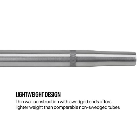 Swedged Panhard Radius Rod 14 Inch Length 3 8 24 Threads RH On One End And LH On The Other 6061 T6 Aluminum end view, lightweight design