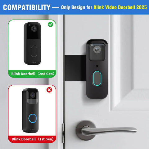 Anti Theft Doorbell Mount For Video Doorbell Second Gen No Drill Wall Bracket Keeps Your Camera Safe From Theft on door
