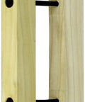 Precision Router Guide For 216 Hinge Featuring Invisible Concealed Cabinet Door Template Crafted From Solid Wood For Dead On Alignment And Zero Waste Routing That Keeps Your Shop Projects Looking Crisp Without Fuss, side view showing oval slot and holes.