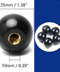 Five Pack Three Eighths Inch Sixteen Thread Ball Knobs Set With One And Three Eighths Inch Diameter, Bakelite Thermoset Handle
