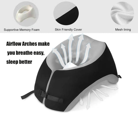 Ultimate Face Down Pillow For Prone Rest And Travel Comfort showing airflow design for breathing and memory foam support.