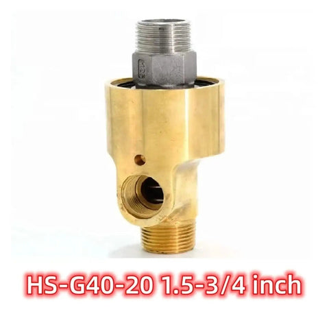 Beefy Brass Two Way Rotating Joint DN40 1.5-3/4 Inch Quick Connect Hose Fitting With Leak-Proof Seal And Smooth 360-Degree Rotation For No-Kink Performance. Brass rotating hose fitting, front view, DN40 1.5-3/4 inch