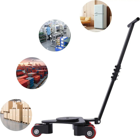 Heavy Duty Machinery Skates With Carbon Steel Frame And 360 Swivel PU Casters For Industrial Warehouse And Workshop Equipment Moving