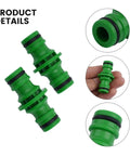 Double Male Hose Connector Quick Connect Set Durable Plastic Garden Hose Adapters With Rubber O Ring Easy Snap On Two Way