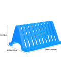 Cool Homoyoyo Lab Slide Drying Rack Pack in blue plastic, measuring 6.48in x 4.32in x 3.14in, ideal for drying microscope slides.