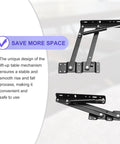 uxcell lift-up coffee table hinge mechanism, black metal, set of 2