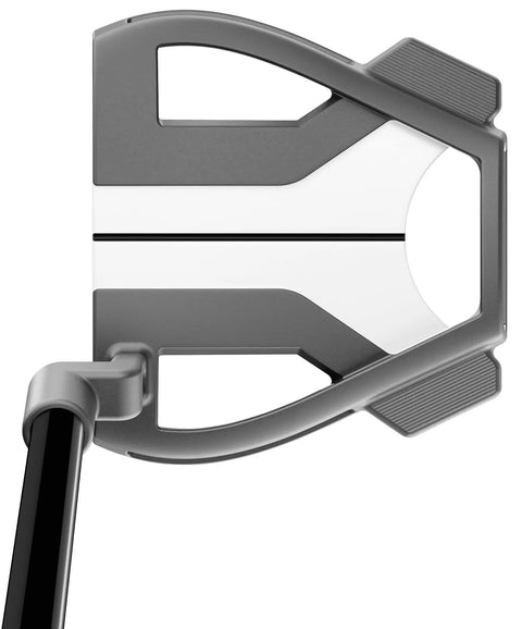 Top view of Spider Tour X Putter Right Handed 35 Inches Game Changing Alignment, Pure Roll Insert, Surlyn Aluminum, 45 Degree Grooves.