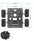 Top view of FlexiRover Robot Car Kit For Arduino Mega2560 With WiFi Expansion Board 520 Motors Mecanum Wheels Customizable Chassis