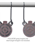 Magnetic Painting Stencil Set For Steel Shooting Targets Six Size Pack shown on gong targets, hangers not included