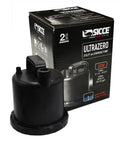 Ultra Zero 793 GPH Multi Purpose Water Pump With Garden Hose Connection And Portable Handle next to box packaging