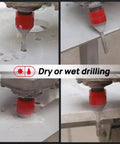 Diamond Finger Milling Bit For Tile Grinders Coated For DIY Friendly Enlarge Chamfer Grind And Shape Holes In Porcelain Ceramic Granite Marble Countertops 6-25 mm Diameter With 5/8 Inch 11 Thread in use for dry or wet drilling.