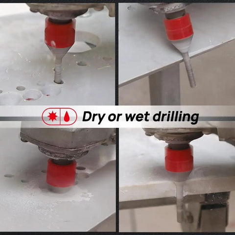 Diamond Finger Milling Bit For Tile Grinders Coated For DIY Friendly Enlarge Chamfer Grind And Shape Holes In Porcelain Ceramic Granite Marble Countertops 6-25 mm Diameter With 5/8 Inch 11 Thread in use for dry or wet drilling.
