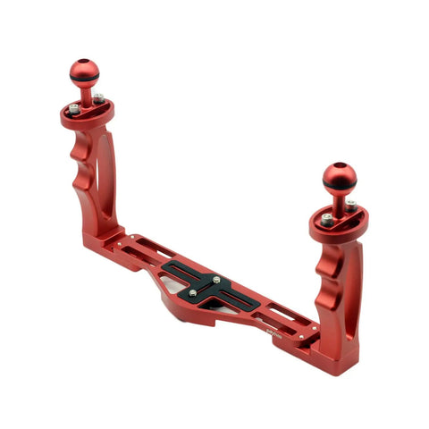 Underwater Camera Tray Aluminum With Type III Hard Anodized Build For Stable Mounting, 1 Inch Ball, 675g, Red Aluminum