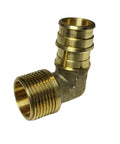 10 Piece Brass PEX A Expansion Male Elbow Set Three Quarter Inch NPT Threaded F1960 Ready To Install For PEX Tubing