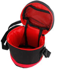 Rugged Heavy Duty Telescope Equipment Storage Bag with Protective Padding and Oxford Cloth, open view showing red interior and mesh pocket.