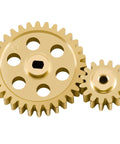Brass 32T Spur Gear And 15T Pinion Transmission Conversion Kit For Losi 1X24 Micro B And 1X28 Micro T RC Crawlers Upgrades Durable Metal Gear Set For Smooth Shifts Improved Durability Replacing Plastic Gears