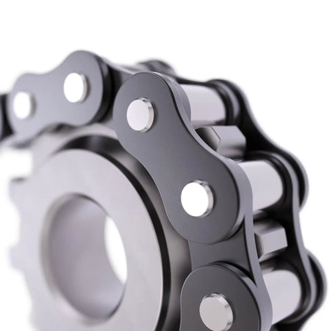 Heavy Duty 16 Tooth Roller Chain Sprocket With 3 By 8 Inch Pitch, 22mm Bore, 6mm Keyway, close-up view of high hardness teeth