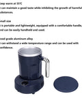 Smart Heated Coffee Mug With Portable Temperature Control Cup And Electric Warmer Keeps Your Daily Brew Straight Fire For Lowkey Office Grind Or Lazy Weekend Lounge Vibes All Year Round, food-grade aluminum alloy, small size, featured with a handle.