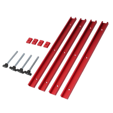 Heavy Duty Pro Grade Double Cut Profile T Track With Slider For Woodworking 400mm Aluminum T Slot Rail Double Groove with screws