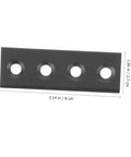 Replacement Track Connector And Flat Mending Plate For Barn Door Hardware Kit With Smooth Surface, steel plate with four holes